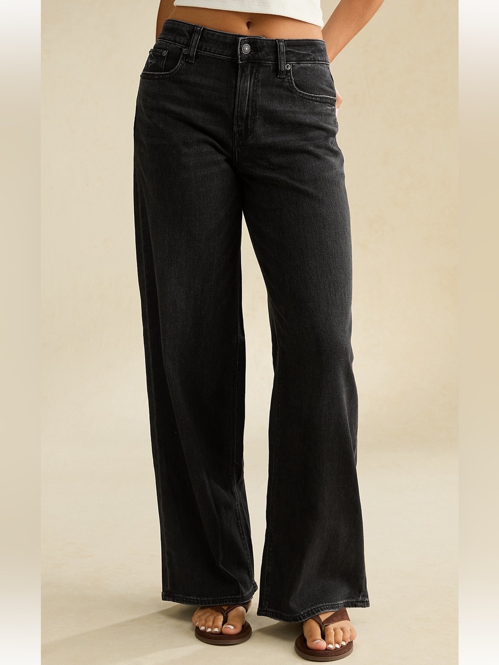American Eagle Curvy Super High Rise Baggy Wide Leg